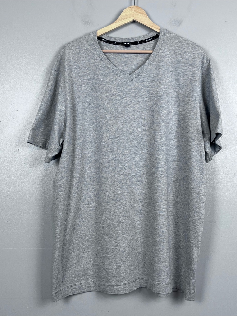 Public Rec Men's Pima Cotton Blend V-Neck Gray Tee Shirt Size XXL; Casual